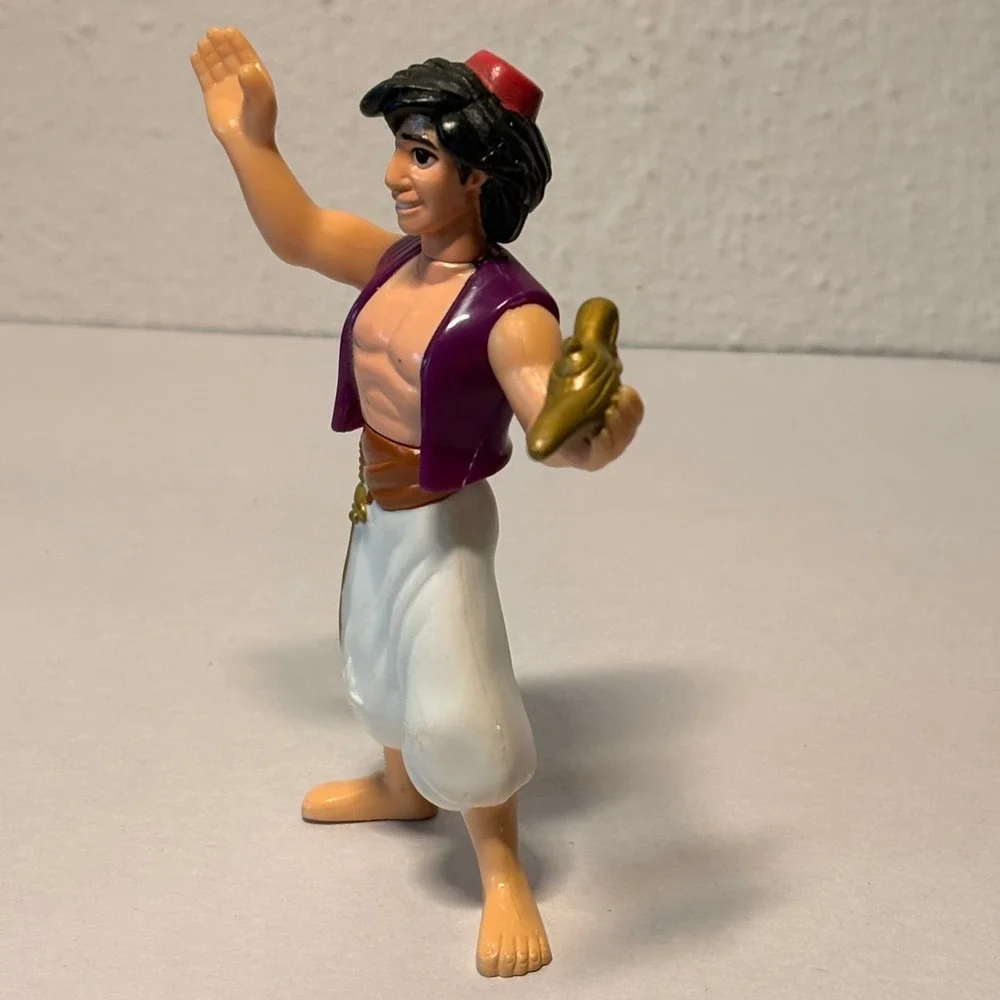Disney Aladdin Action Figure Unisex Small White Good Vintage Magic Lamp Scimitar
